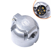 A0201 12V 7 Pin Round Plug Female Metal Trailer Adapter Connector Boat Carvan EU Plug