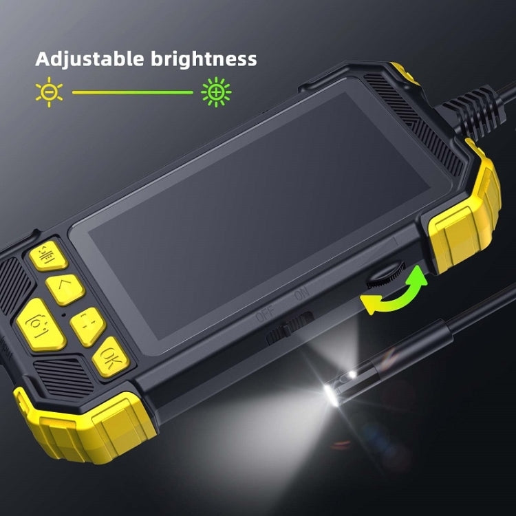 Y19 7.9mm Dual Lens Hand-held Hard-wire Endoscope with 4.3-inch IPS Color LCD Screen, Cable Length:5m(Yellow)