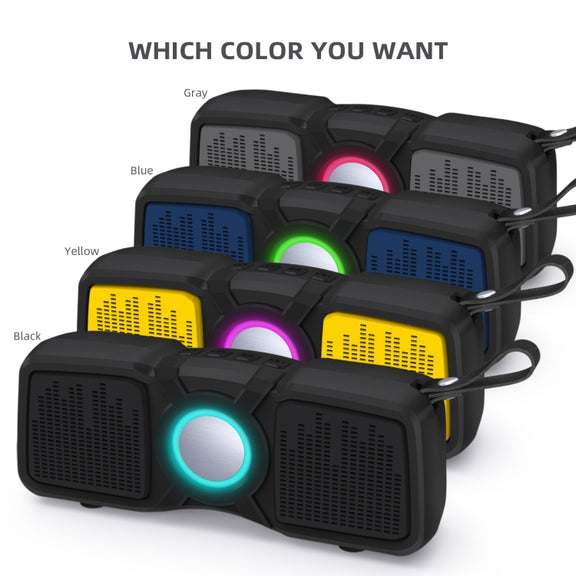 New Rixing NR-9011 Bluetooth 5.0 Portable Outdoor Wireless Bluetooth Speaker(Grey)