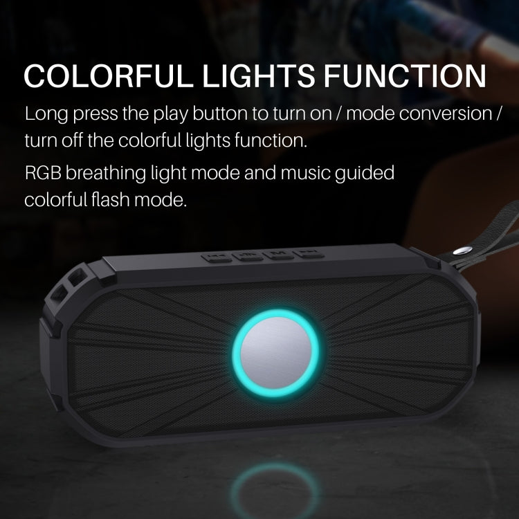 New Rixing NR-9012 Bluetooth 5.0 Portable Outdoor Wireless Bluetooth Speaker(Red)