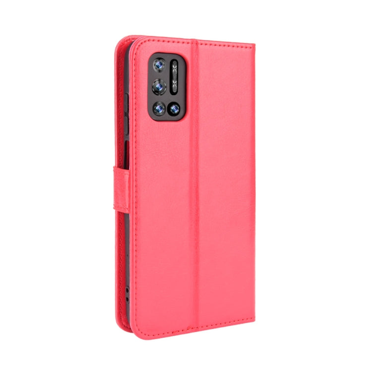For Doogee N40 Pro Crazy Horse Texture Horizontal Flip Leather Case with Holder & Card Slots & Lanyard(Red)