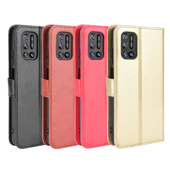 For Doogee N40 Pro Crazy Horse Texture Horizontal Flip Leather Case with Holder & Card Slots & Lanyard(Red)