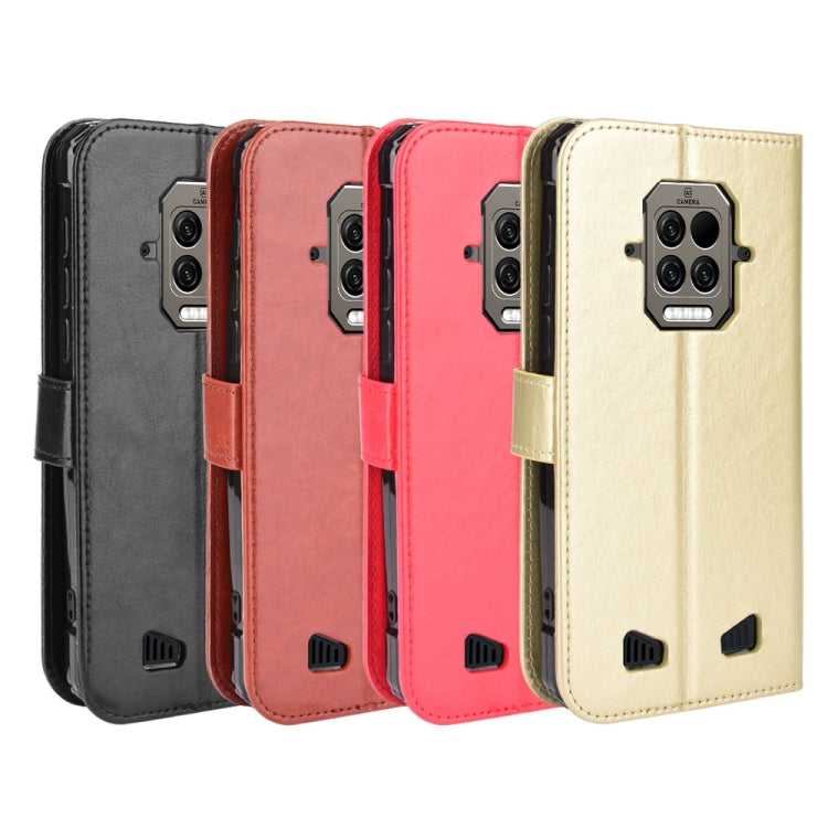 For Doogee S86 / S86 Pro Crazy Horse Texture Horizontal Flip Leather Case with Holder & Card Slots & Lanyard(Black)