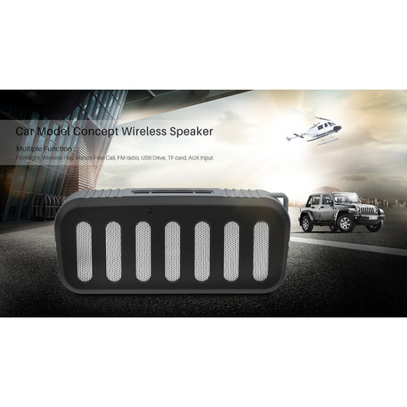 NewRixing NR-2013 TWS Car Exhaust Duct-shaped Bluetooth Speaker(Red)