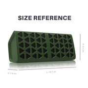 NewRixing NR-3021 TWS Hollow Triangle Pattern Bluetooth Speaker(Green)