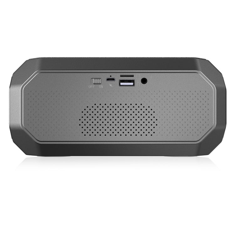 NewRixing NR-4000 TWS Mesh Polygon Music Box Concept Bluetooth Speaker(Iron Grey)