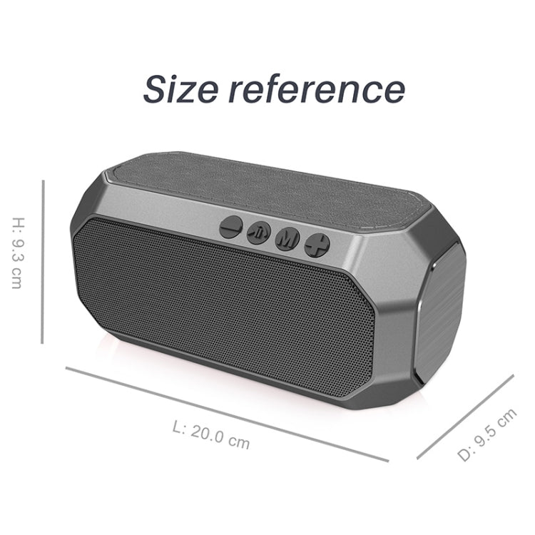 NewRixing NR-4000 TWS Mesh Polygon Music Box Concept Bluetooth Speaker(Iron Grey)