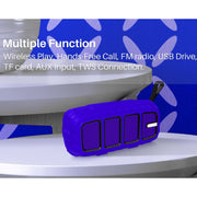 NewRixing NR-5018 Outdoor Portable Bluetooth Speaker, Support Hands-free Call / TF Card / FM / U Disk(Blue+Black)