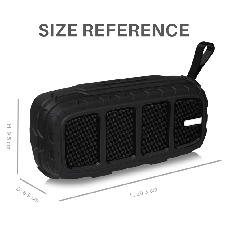 NewRixing NR-5018 Outdoor Portable Bluetooth Speaker, Support Hands-free Call / TF Card / FM / U Disk(Blue+Black)