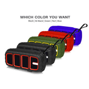 NewRixing NR-5018 Outdoor Portable Bluetooth Speaker, Support Hands-free Call / TF Card / FM / U Disk(Black+Red)