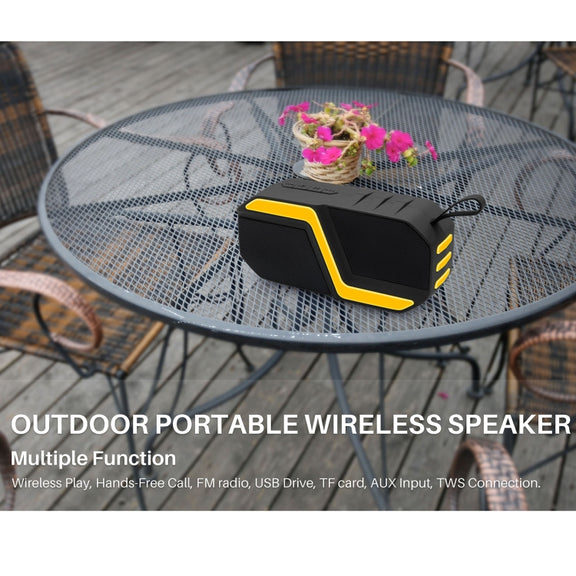 NewRixing NR-5019 Outdoor Portable Bluetooth Speaker, Support Hands-free Call / TF Card / FM / U Disk(Orange)