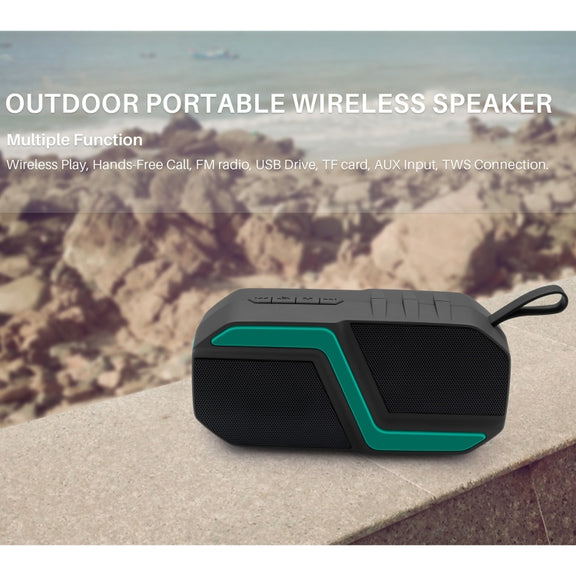 NewRixing NR-5019 Outdoor Portable Bluetooth Speaker, Support Hands-free Call / TF Card / FM / U Disk(Black)