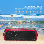 NewRixing NR-5000 IPX5 High Fidelity Bluetooth Speaker, Support Hands-free Call / TF Card / FM / U Disk(Grey)
