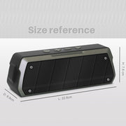 NewRixing NR-5000 IPX5 High Fidelity Bluetooth Speaker, Support Hands-free Call / TF Card / FM / U Disk(Grey)