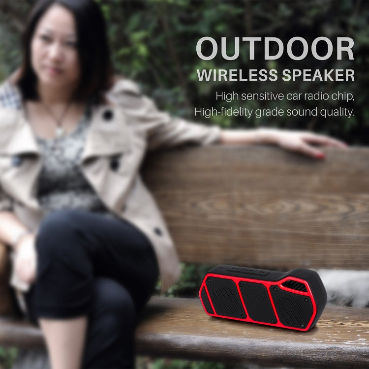 NewRixing NR-5011 Outdoor Portable Bluetooth Speakerr, Support Hands-free Call / TF Card / FM / U Disk(Red)