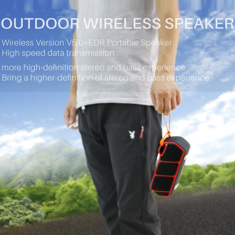 NewRixing NR-5011 Outdoor Portable Bluetooth Speakerr, Support Hands-free Call / TF Card / FM / U Disk(Yellow)