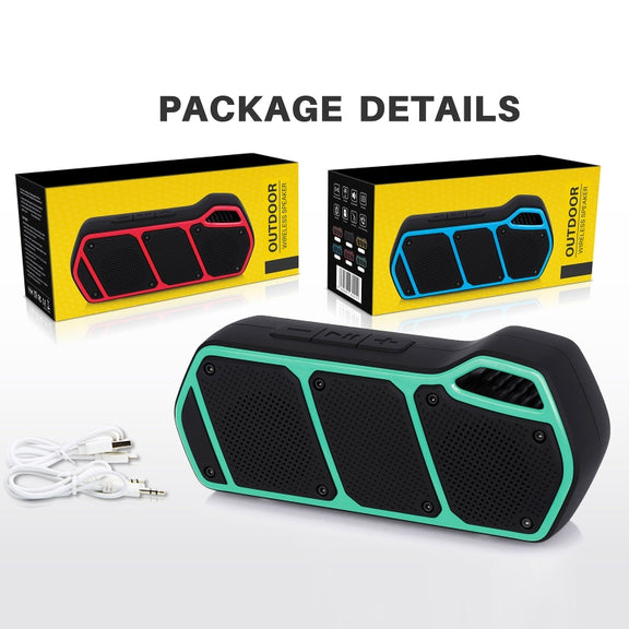 NewRixing NR-5011 Outdoor Portable Bluetooth Speakerr, Support Hands-free Call / TF Card / FM / U Disk(Yellow)