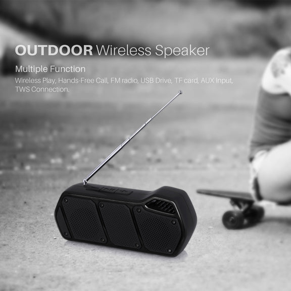NewRixing NR-5011fm Outdoor Portable Bluetooth Speakerr, Support Hands-free Call / TF Card / FM / U Disk(Green)