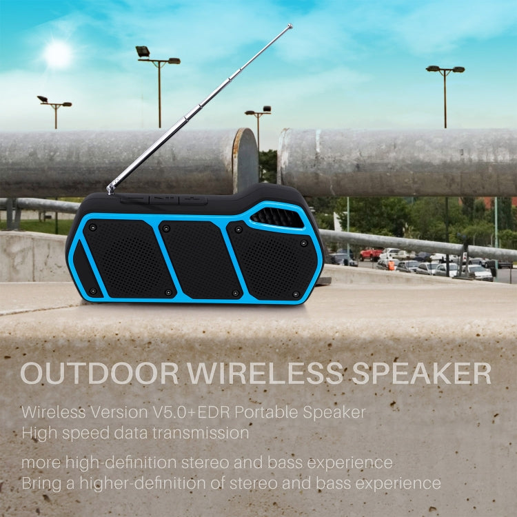 NewRixing NR-5011fm Outdoor Portable Bluetooth Speakerr, Support Hands-free Call / TF Card / FM / U Disk(Green)