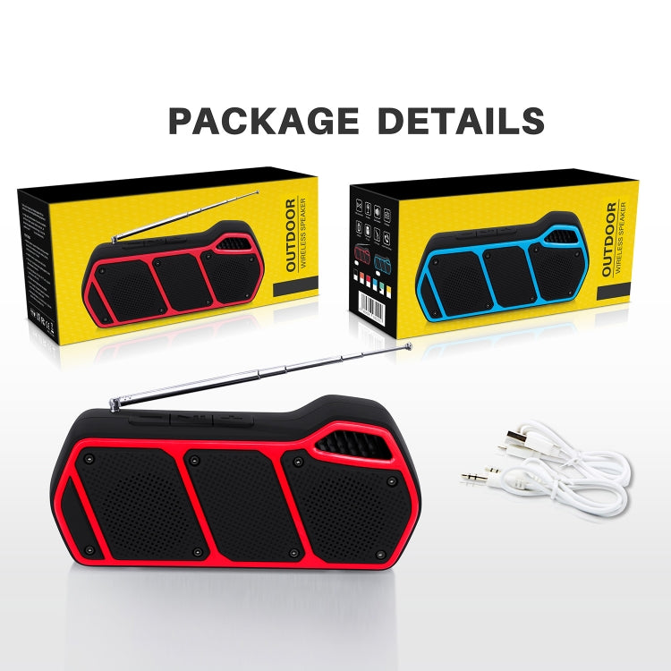 NewRixing NR-5011fm Outdoor Portable Bluetooth Speakerr, Support Hands-free Call / TF Card / FM / U Disk(Green)