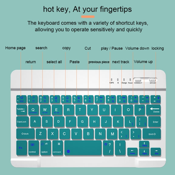 HK006 Square Keys Detachable Bluetooth Keyboard Leather Tablet Case with Holder for iPad mini 6(Light Purple)