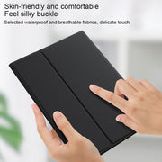 HY006 Round Keys Detachable Bluetooth Keyboard Leather Tablet Case with Holder for iPad mini 6(Dark Green)
