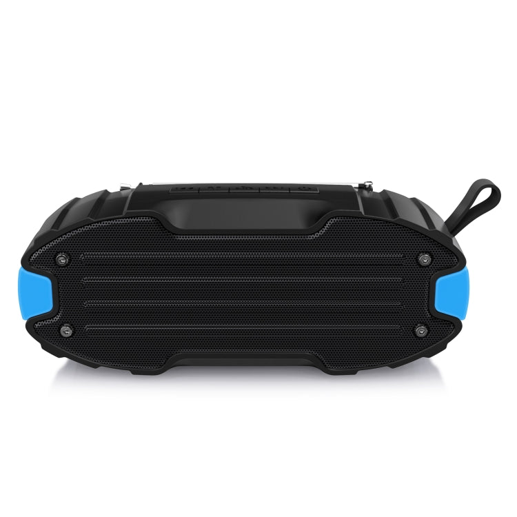 New Rixing NR-907FM TWS Outdoor Bluetooth Speaker Support Hands-free Call / FM with Handle & Antenna(Blue)