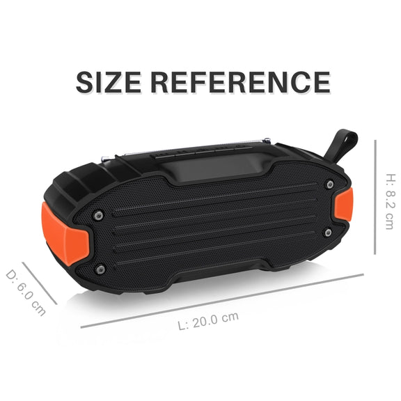 New Rixing NR-907FM TWS Outdoor Bluetooth Speaker Support Hands-free Call / FM with Handle & Antenna(Black)