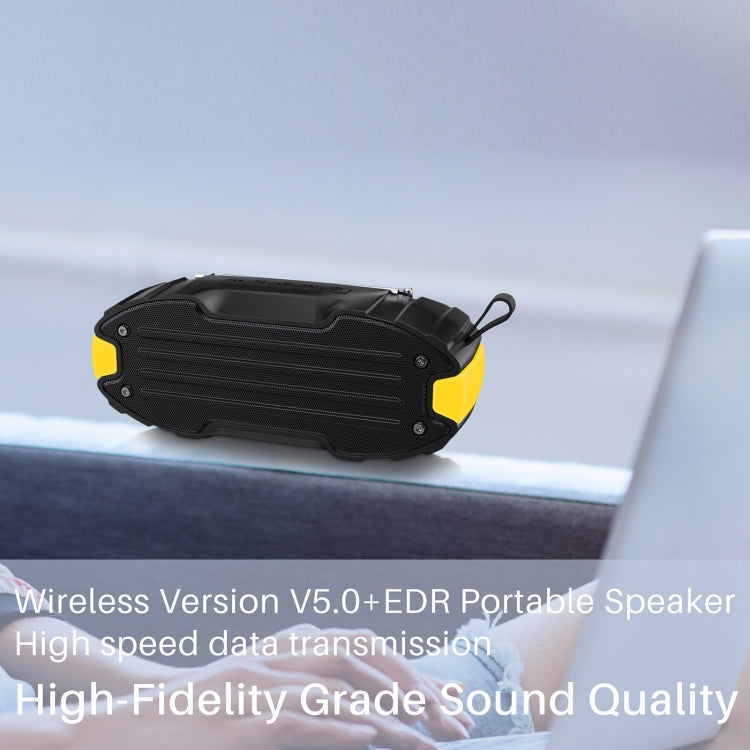 New Rixing NR-907FM TWS Outdoor Bluetooth Speaker Support Hands-free Call / FM with Handle & Antenna(Blue)
