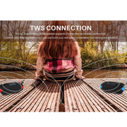 New Rixing NR-907FM TWS Outdoor Bluetooth Speaker Support Hands-free Call / FM with Handle & Antenna(Blue)