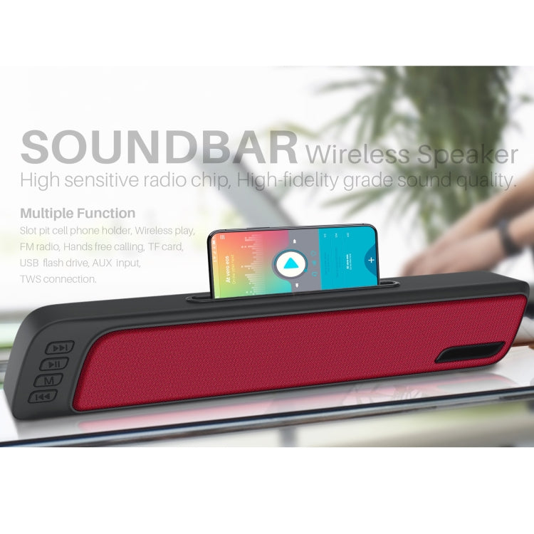 NewRixing NR-7018 Outdoor Portable Bluetooth Speaker with Phone Holder, Support Hands-free Call / TF Card / FM / U Disk(Blue)
