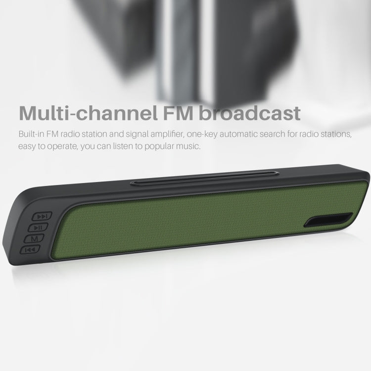 NewRixing NR-7018 Outdoor Portable Bluetooth Speaker with Phone Holder, Support Hands-free Call / TF Card / FM / U Disk(Black)