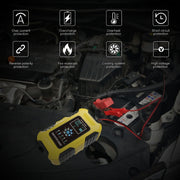 FOXSUR 10A 12V 7-segment Motorcycle / Car Smart Battery Charger, Plug Type:EU Plug(Yellow)
