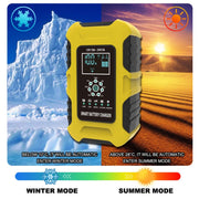 FOXSUR 10A 12V 7-segment Motorcycle / Car Smart Battery Charger, Plug Type:UK Plug(Yellow)