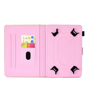 For 10 inch Tablet Varnish Glitter Powder Horizontal Flip Leather Case with Holder & Card Slot(Black)