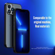 For iPhone 12 R-JUST RJ-52 3-Line Style Metal TPU Shockproof Protective Case(Pink)