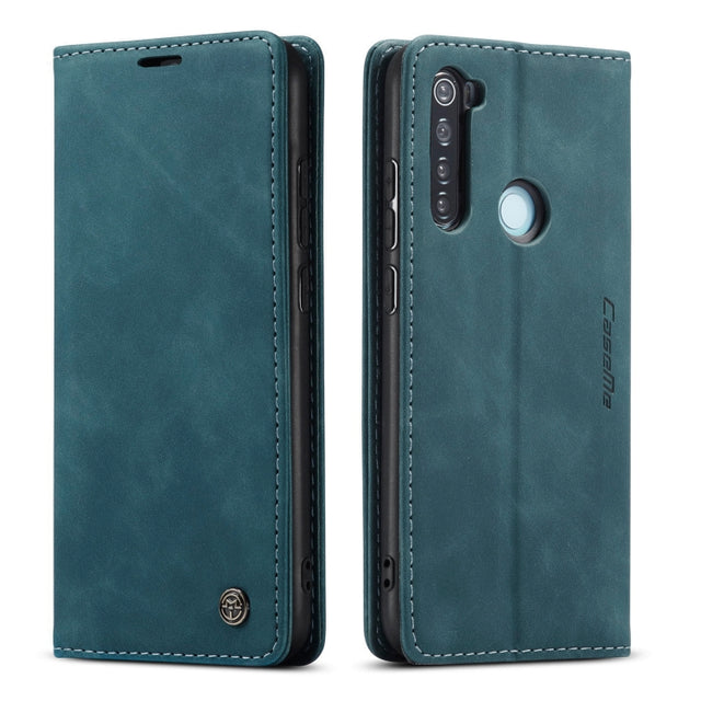 For Xiaomi Redmi Note 8 CaseMe-013 Multifunctional Horizontal Flip Leather Case with Card Slot & Holder & Wallet(Blue)
