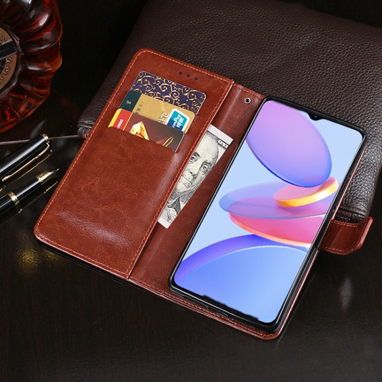 For U-MAGIC 30e idewei Crazy Horse Texture Horizontal Flip Leather Case with Holder & Card Slots & Wallet(Sky Blue)