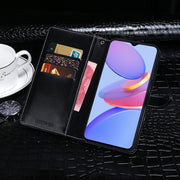 For U-MAGIC 30e idewei Crocodile Texture Horizontal Flip Leather Case with Holder & Card Slots & Wallet(Dark Blue)