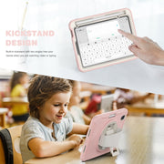 For iPad mini 6 360 Degree Rotation PC + TPU Protective Tablet Case with Holder & Hand-strap(Cherry Blossoms Pink)