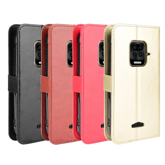 For Doogee S59 / S59 Pro Crazy Horse Texture Horizontal Flip Leather Case with Holder & Card Slots & Lanyard(Black)