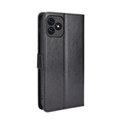 For Blackview Oscal C20 Crazy Horse Texture Horizontal Flip Leather Case with Holder & Card Slots & Lanyard(Black)