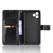 For Blackview Oscal C20 Crazy Horse Texture Horizontal Flip Leather Case with Holder & Card Slots & Lanyard(Black)
