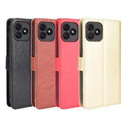 For Blackview Oscal C20 Crazy Horse Texture Horizontal Flip Leather Case with Holder & Card Slots & Lanyard(Red)
