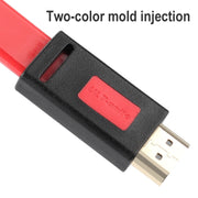 ULT-unite 4K Ultra HD Gold-plated HDMI to HDMI Flat Cable, Cable Length:3m(Transparent Red)