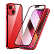 For iPhone 13 HD Magnetic Metal Frame Double-sided Tempered Glass Phone Case(Red) - iPhone 13 Cases by PMC TechLife | Online Shopping South Africa | PMC TechLife