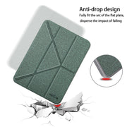 For iPad mini 6 / mini 2024 Mutural Multi-fold Smart Leather Tablet Case(Red)