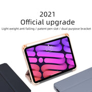 For iPad mini 6 / mini 2024 Mutural Pinyue Series Horizontal Flip Tablet Case with Holder & Pen Slot & Sleep / Wake-up Function(Mint Green)