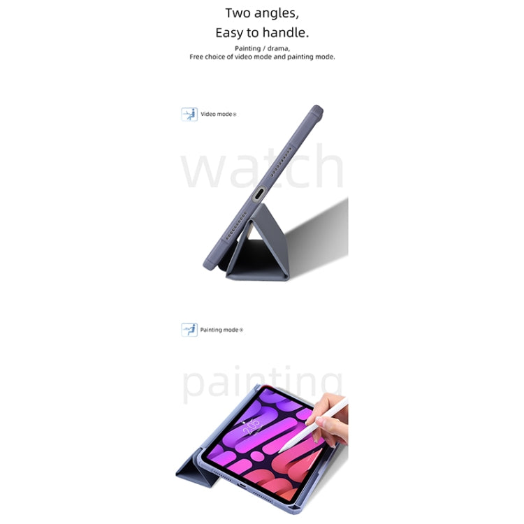 For iPad mini 6 / mini 2024 Mutural Pinyue Series Horizontal Flip Tablet Case with Holder & Pen Slot & Sleep / Wake-up Function(Mint Green)