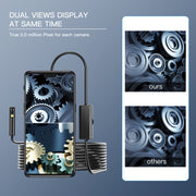 AN100 3 in 1 IP68 Water-resistant USB-C / Type-C + Micro USB + USB Dual Cameras Industrial Digital Endoscope with 9 LEDs, Support Android System, Lens Diameter: 8mm, Length:1m Soft Cable